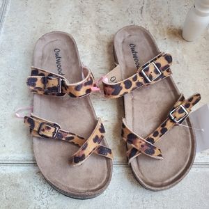 Outwoods Leopard Sandals sz 10